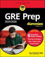 GRE Prep 2025/2026 For Dummies: Book + 6 Practice Tests + 400 Flashcards Online cover