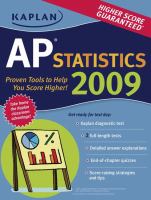 Kaplan Ap Statistics 2009 cover