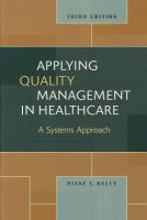 Applying Quality Management in Healthcare cover