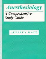 Anesthesiology: A Comprehensive Study Guide cover