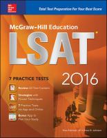 McGraw-Hill Education LSAT 2016 cover