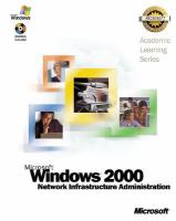 ALS Microsoft Windows 2000 Network Infrastructure Administration: Lab manual cover
