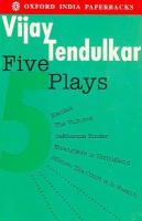 Five Plays Kamala, Silence! the Court Is in Session, Sakharam Binder, the Vultures, Encounter in Umbugland cover