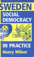 Sweden Social Democracy in Practice cover