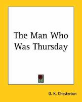 The Man Who Was Thursday A Nightmare cover