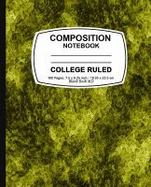 Composition Notebook : Yellow Marble,College Ruled, Lined Composition Notebook cover