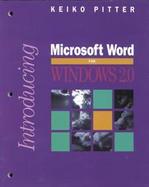 Introducing Microsoft Word for Windows 2.0 cover