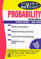 SCHAUM'S OUTLINE OF PROBABILITY cover
