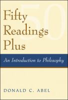 Fifty Readings Plus An Introduction to Philosophy cover