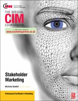 CIM Coursebook Stakeholder Marketing cover