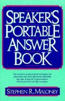 Speaker's Portable Answer Book cover