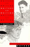 Writers on Writing: An Anthology cover