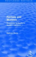 Fantasy and Mimesis (Routledge Revivals) : Responses to Reality in Western Literature cover
