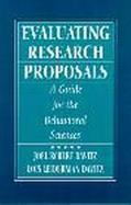 Evaluating Research Proposals A Guide for the Behavioral Sciences cover