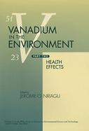 Vanadium in the Environment Health Effects cover