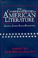 The Cambridge History of American Literature/Prose Writing 1820-1865 (volume2) cover