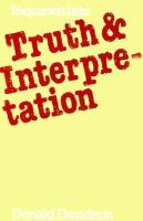 Inquiries Into Truth and Interpretation cover