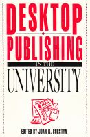 Desktop Publishing in the University cover