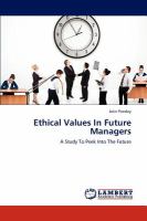 Ethical Values in Future Managers cover