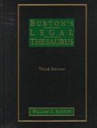 Burtons Legal Thesaurus, 3/E (1 Vol) cover