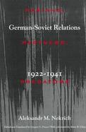 Pariahs, Partners, Predators German-Soviet Relations, 1922-1941 cover