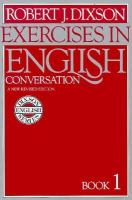 EXERCISES IN ENGLISH CONVERSATION,BK.1 cover
