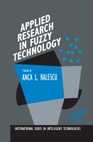 Applied Research in Fuzzy Technology Three Years of Research at the Laboratory for International Fuzzy Engineering cover
