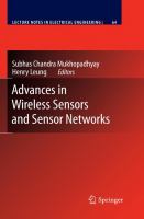 Advances in Wireless Sensors and Sensor Networks cover