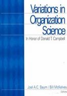Variations in Organization Science In Honor of Donald T. Campbell cover