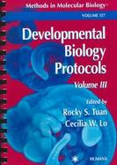 Developmental Biology Protocols (volume3) cover