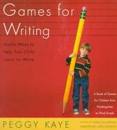 Games for Writing Playful Ways to Help Your Child Learn to Write cover