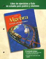 Algebra: Concepts and Applications, Spanish Parent/Student Study Guide cover
