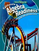 California Algebra Readiness cover