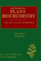 Methods in Plant Biochemistry Vol. 7: Terpenoids cover