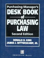Purchasing Manager's Desk Book of Purchasing Law cover