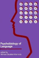 The Psychobiology of Language cover