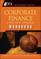Corporate Finance a Practical Approach Workbook cover