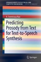Predicting Prosody from Text for Voice Conversion and Text-to-Speech Synthesis cover