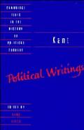 Kant Political Writings Political Writings cover