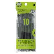 Onyx and Green 10-pack Gel Pens - Black cover