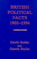 British Political Facts, 1900-1994 cover