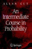 An Intermediate Course in Probability cover