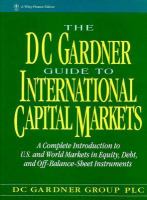 The DC Gardner Guide to International Capital Markets cover