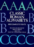 Classic Roman Alphabets: 100 Complete Fonts cover