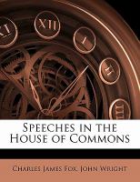 Speeches in the House of Commons cover