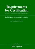 Requirements for Certification of Teachers, Counselors, Librarians, Administrators for Elementary an: 1996-1997 cover