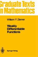 Weakly Differentiable Functions Sobolev Spaces and Functions of Bounded Variation cover