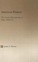 American Flaneur The Cosmic Physiognomy of Edgar Allen Poe cover