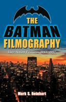 The Batman Filmography : Live-Action Features, 1943-1997 cover