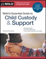 Nolo's Essential Guide to Child Custody and Support cover